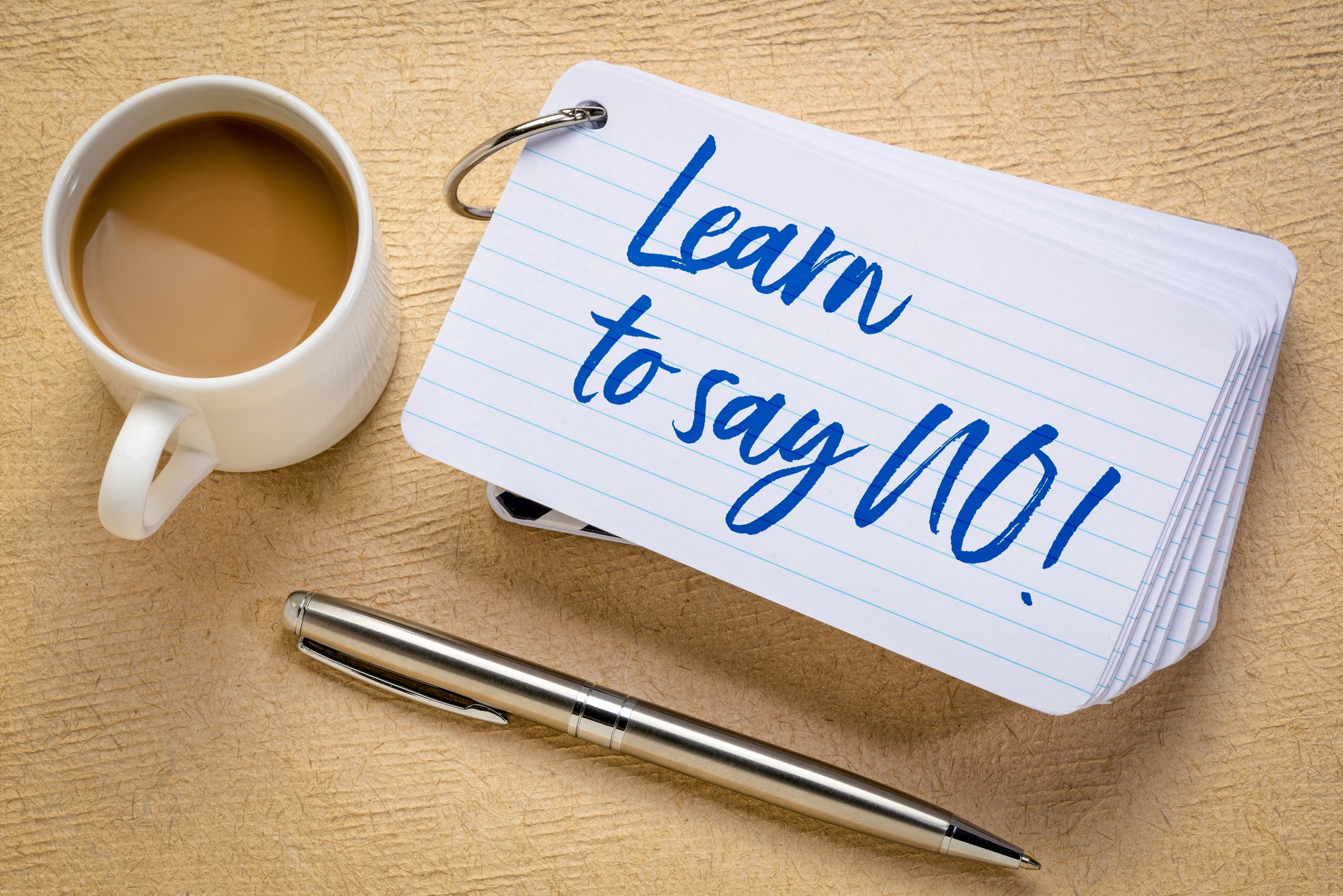 Learn to say no - reminder note